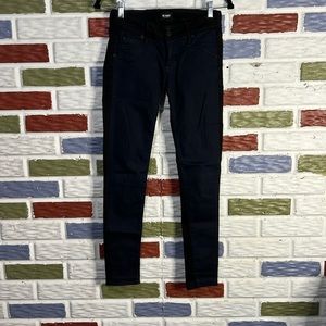 Hudson Collin Vice Versa Blue/Black 2 Tone Skinny Jeans -‎ Womens Size 25